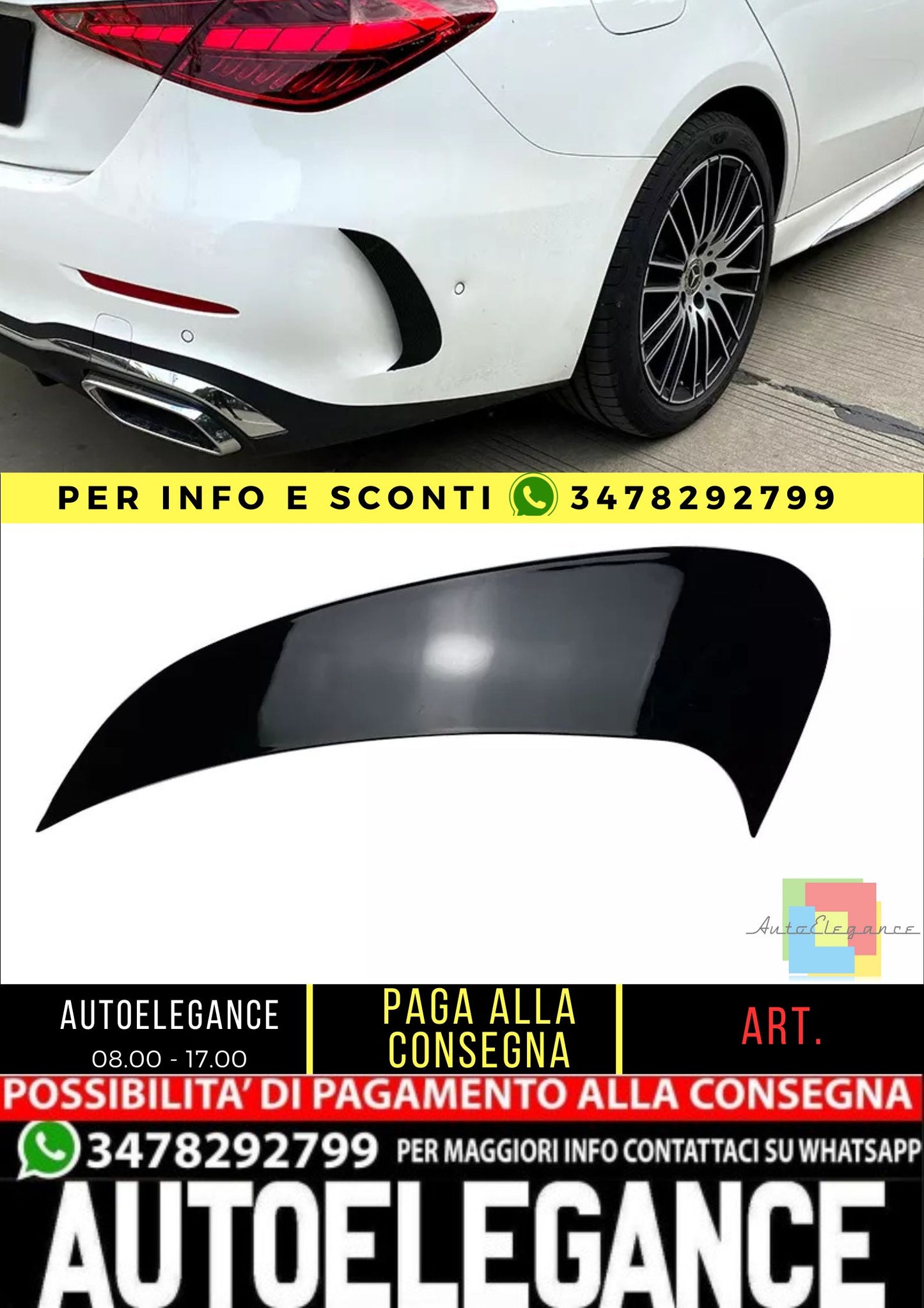 😍Aero Flaps Adatto per Adatto per Mercedes W206 Classe C 😍