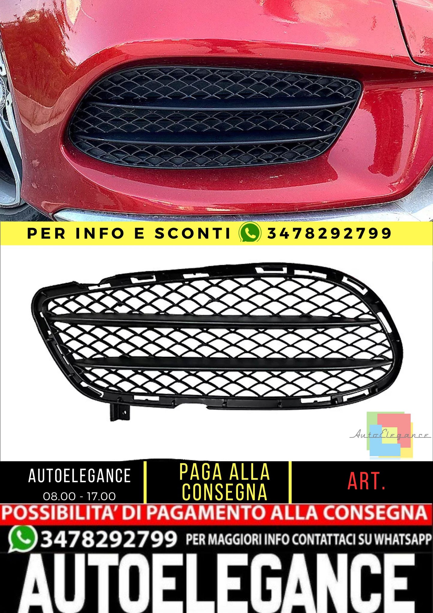 GRIGLIA NSW FINLANDESE ADATTA PER MERCEDES CLASSE C218 X218 CLS AMG