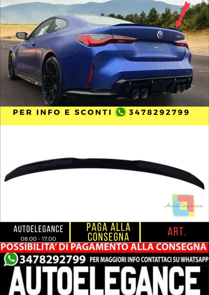 ✨Spoiler per bagagliaio compatibile con BMW Serie 4 G22 nero lucido ✨
