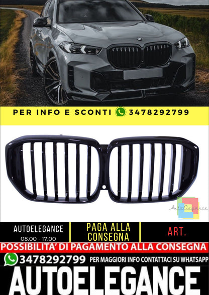 😎Griglia rene compatibile con BMW X5 G05 LCI 2023+ barre singole nero lucido😎