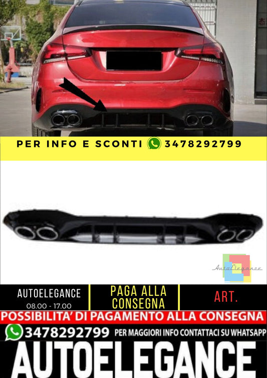 🔥Diffusore compatibile con Mercedes Classe A V177+ doppi terminali di scarico🔥