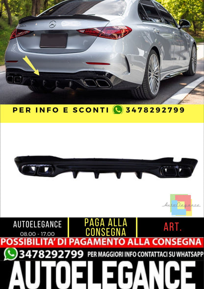 😎Diffusore compatibile con Mercedes W206 C63 nero😎