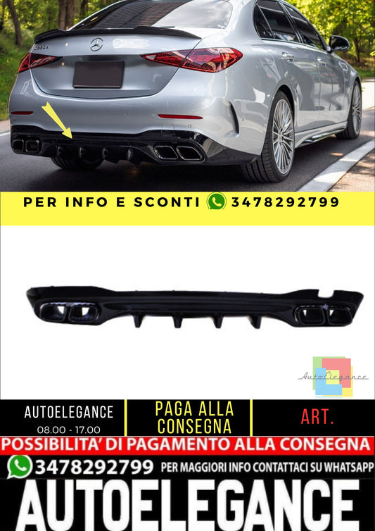 😎Diffusore compatibile con Mercedes W206 C63 nero😎