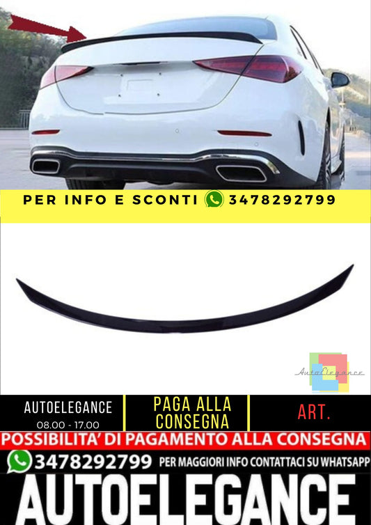 🔥Spoiler per bagagliaio compatibile con Mercedes Classe C W206 nero lucido🔥