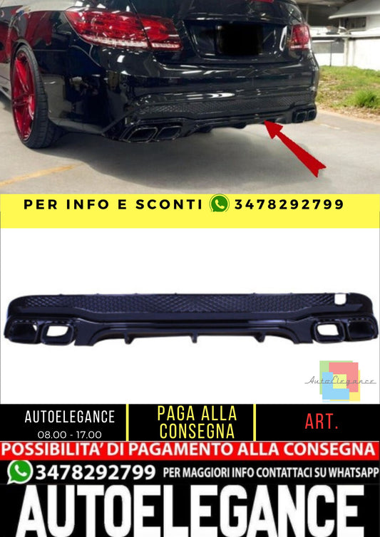 💥Glossy black exhaust diffuser for Mercedes E coupe C207 💥