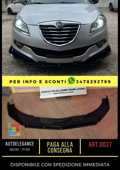 0219 LANCIA DELTA SPLITTER FRONT BUMPER GLOSS BLACK RS LOOK