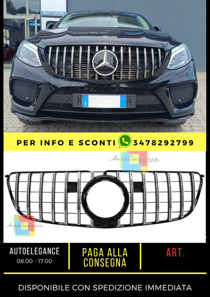 ✨✨MERCEDES GLS X166 LIFT 2016-2018 GRIGLIA ANTERIORE LOOK AMG PROFILI CROMATI✨