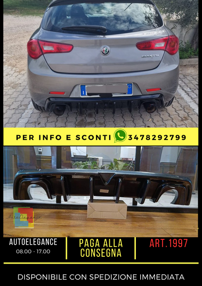 ✨DIFFUSORE ADATTO PER ALFA ROMEO GIULIETTA LOOK TUNING NERO LUCIDO✨