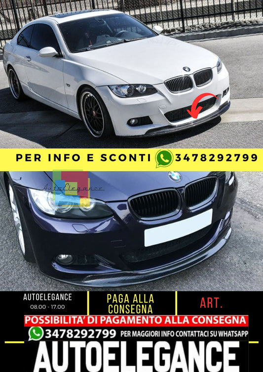 BMW E92-93 M Sport CSL Style Front Lip Piano Black Vacuum Plastic 2007/2009 