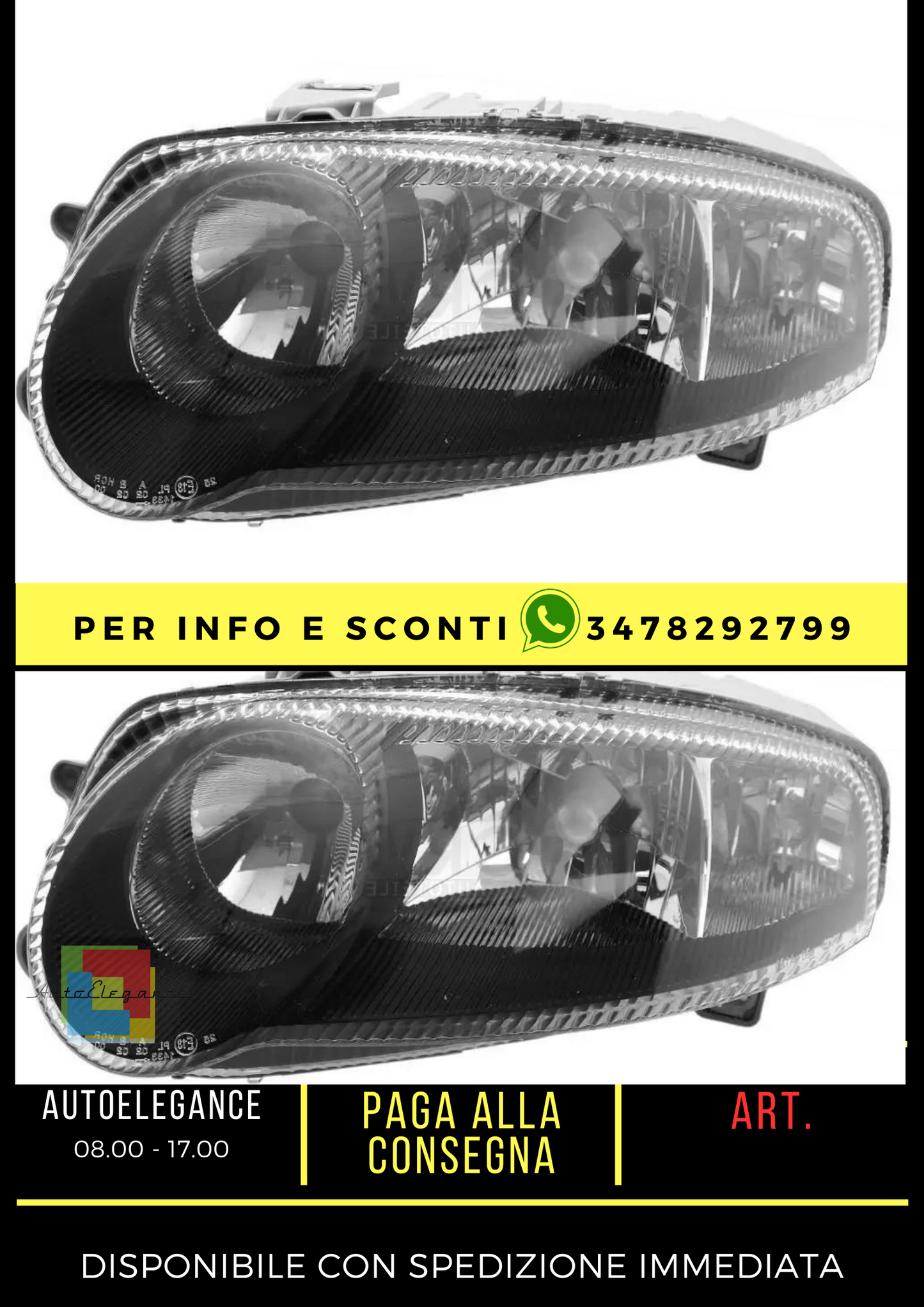 ✨LEFT HEADLIGHT SUITABLE FOR ALFA ROMEO 147 (Typ 190) 01-04✨