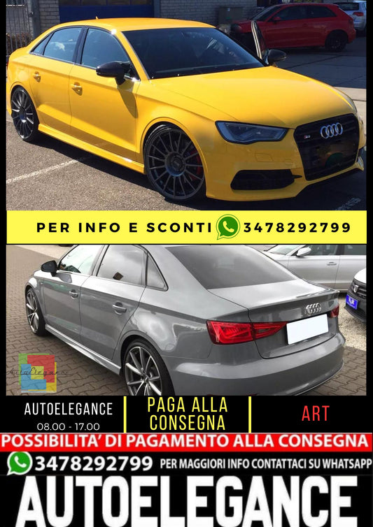 ✨MINIGONNE LATERALI STILE S3 ADATTO PER AUDI A3 8V BERLINA (dal 2013)✨