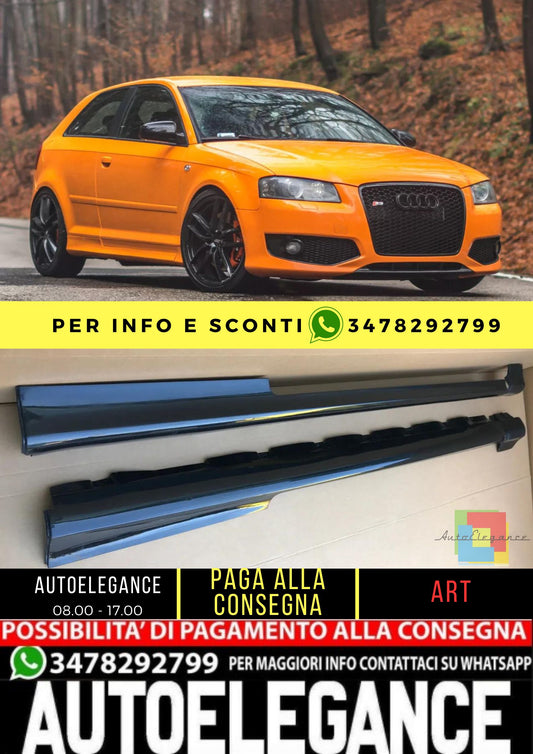 😎MINIGONNE ADATTO PER AUDI A3 8P 3 PORTE (2003-2012) STILE S3😎