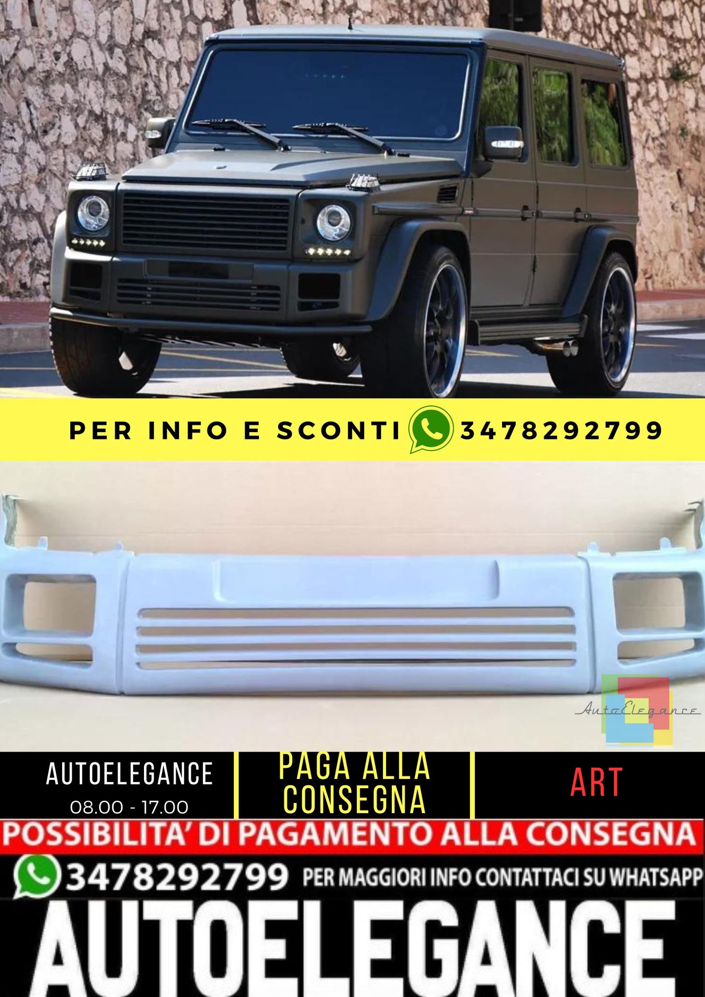 😍PARAURTI ANTERIORE ADATTO PER MERCEDES CLASSE G W463😍
