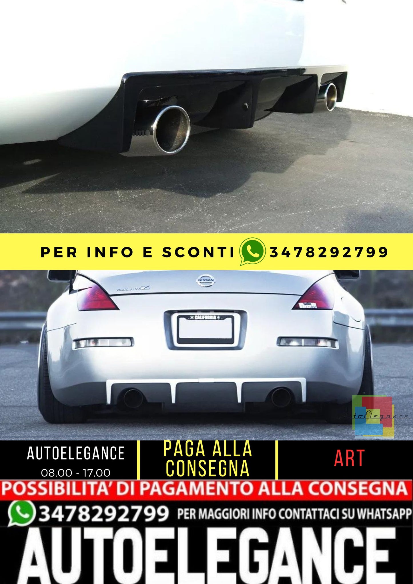 🤩KIT DIFFUSORI ADATTO PER  NISSAN 350Z🤩