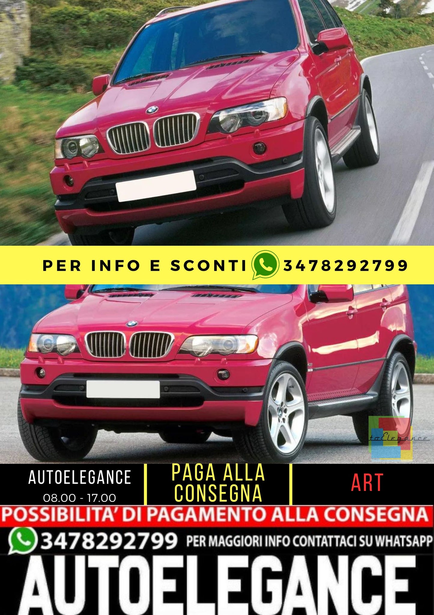 😎PARAURTI ANTERIORE ADATTO PER BMW X5 E53😎