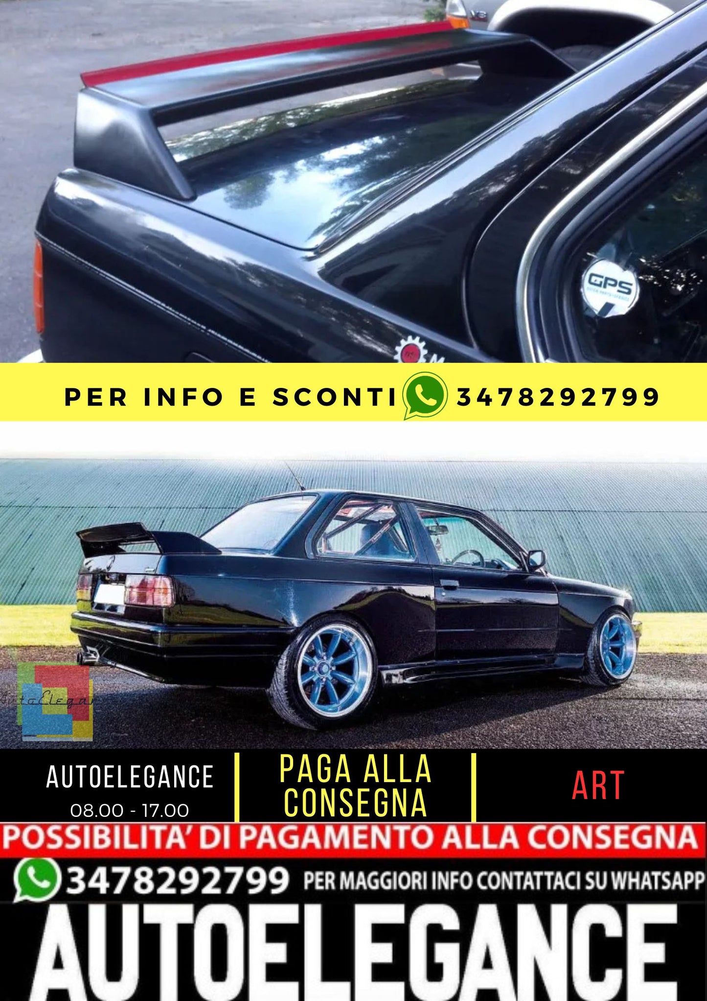 ✨KIT KIT SPOILER ADATTO PER BMW SERIE 3 E30 EVO✨