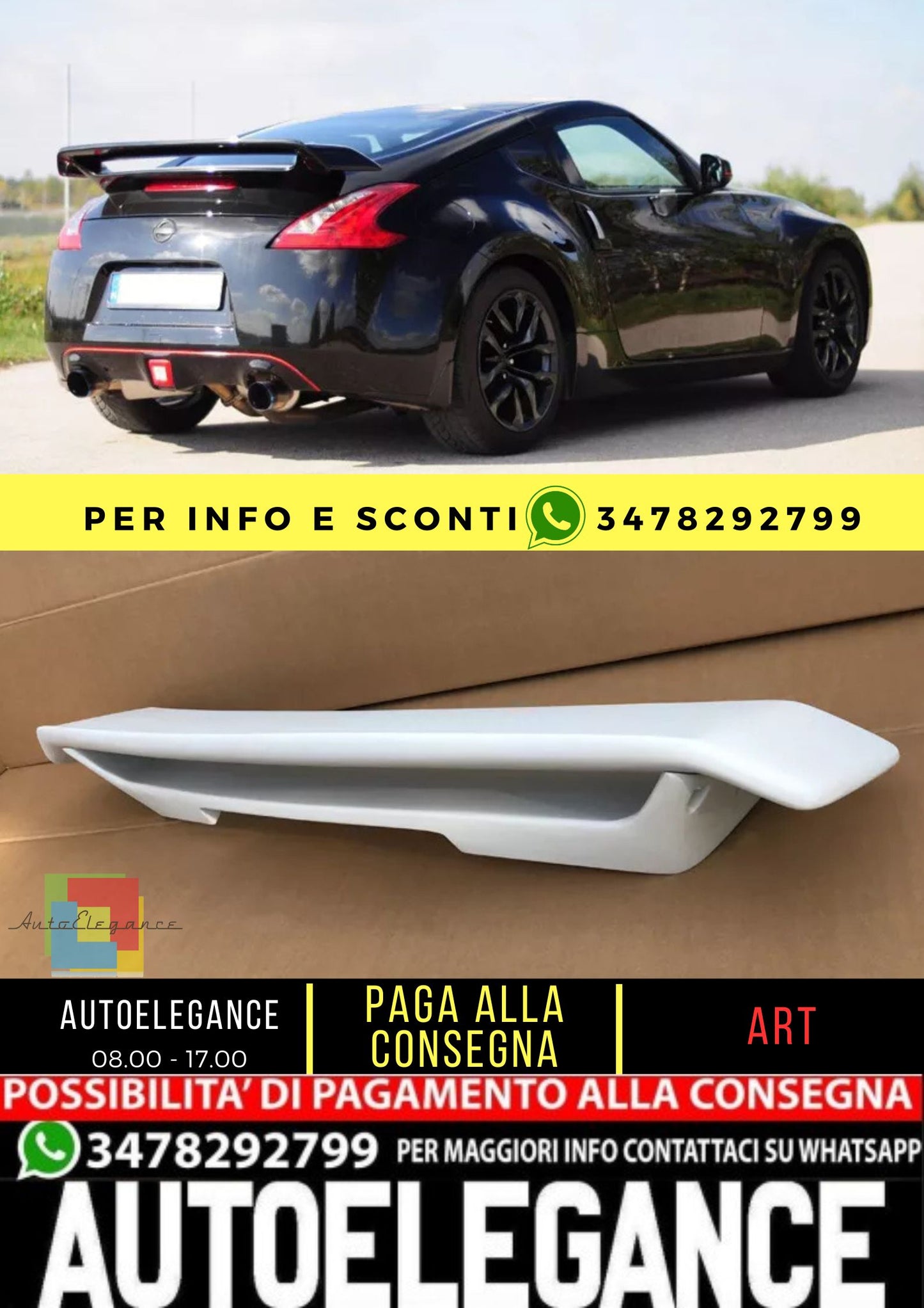 ✨KIT SPOILER ADATTO PER NISSAN 370Z / 370 Z34✨