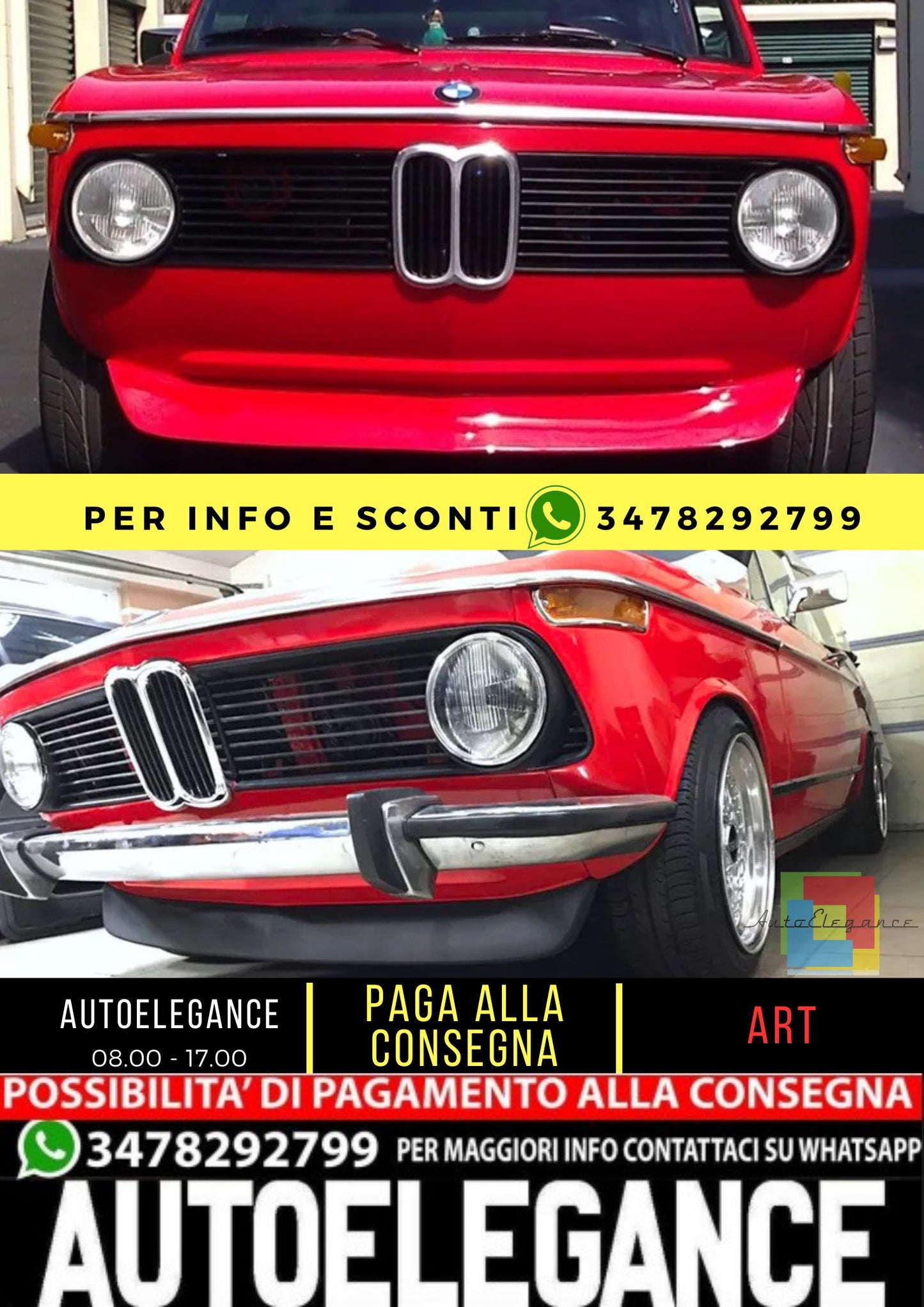 😍KIT SPLITTER ADATTO PER  BMW SERIE 02 E10 E20 1602 1802 2002 Tii😍