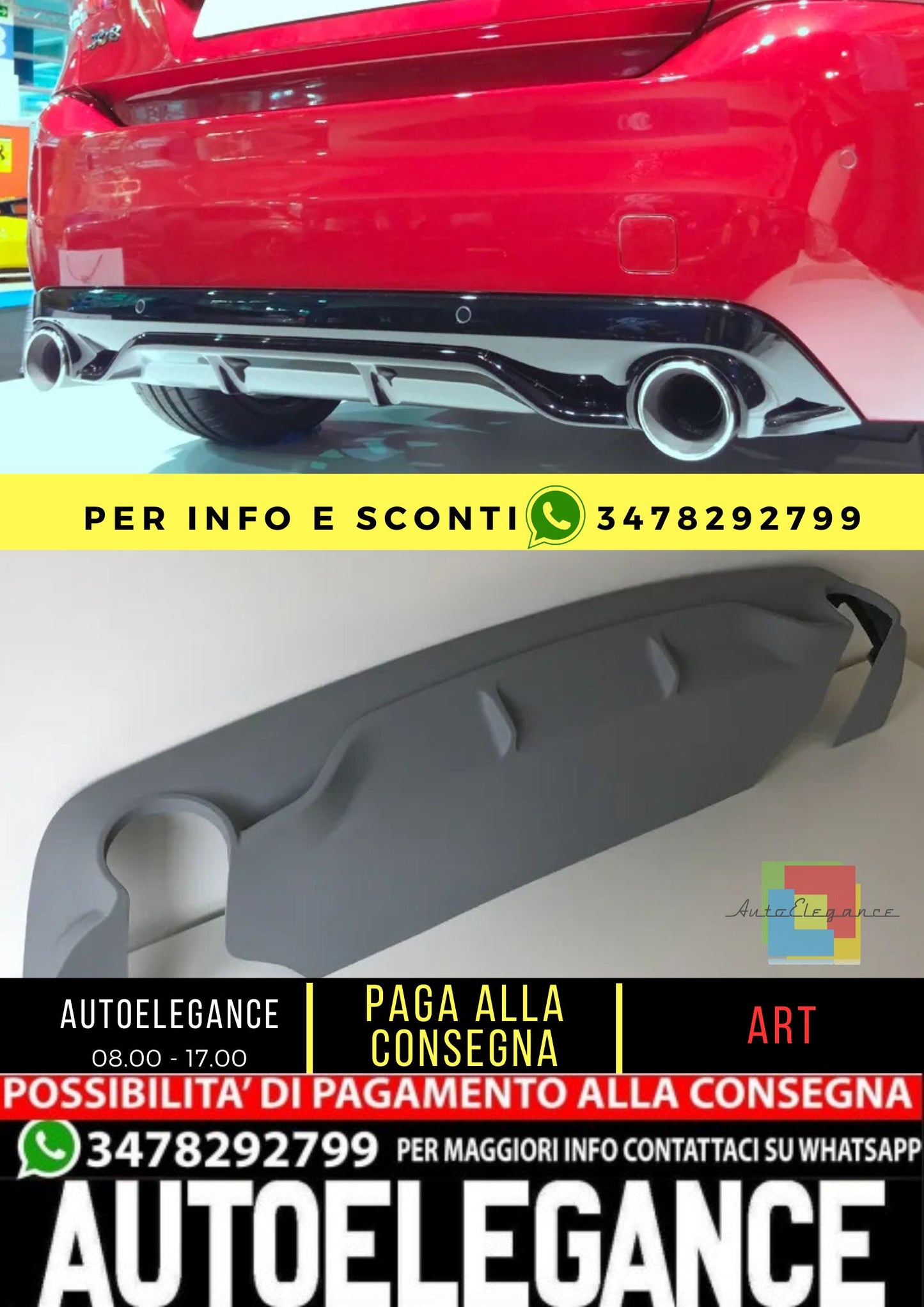 😎KIT DIFFUSORE ADATTO PER  PEUGEOT 308 II  GTI STILE😎