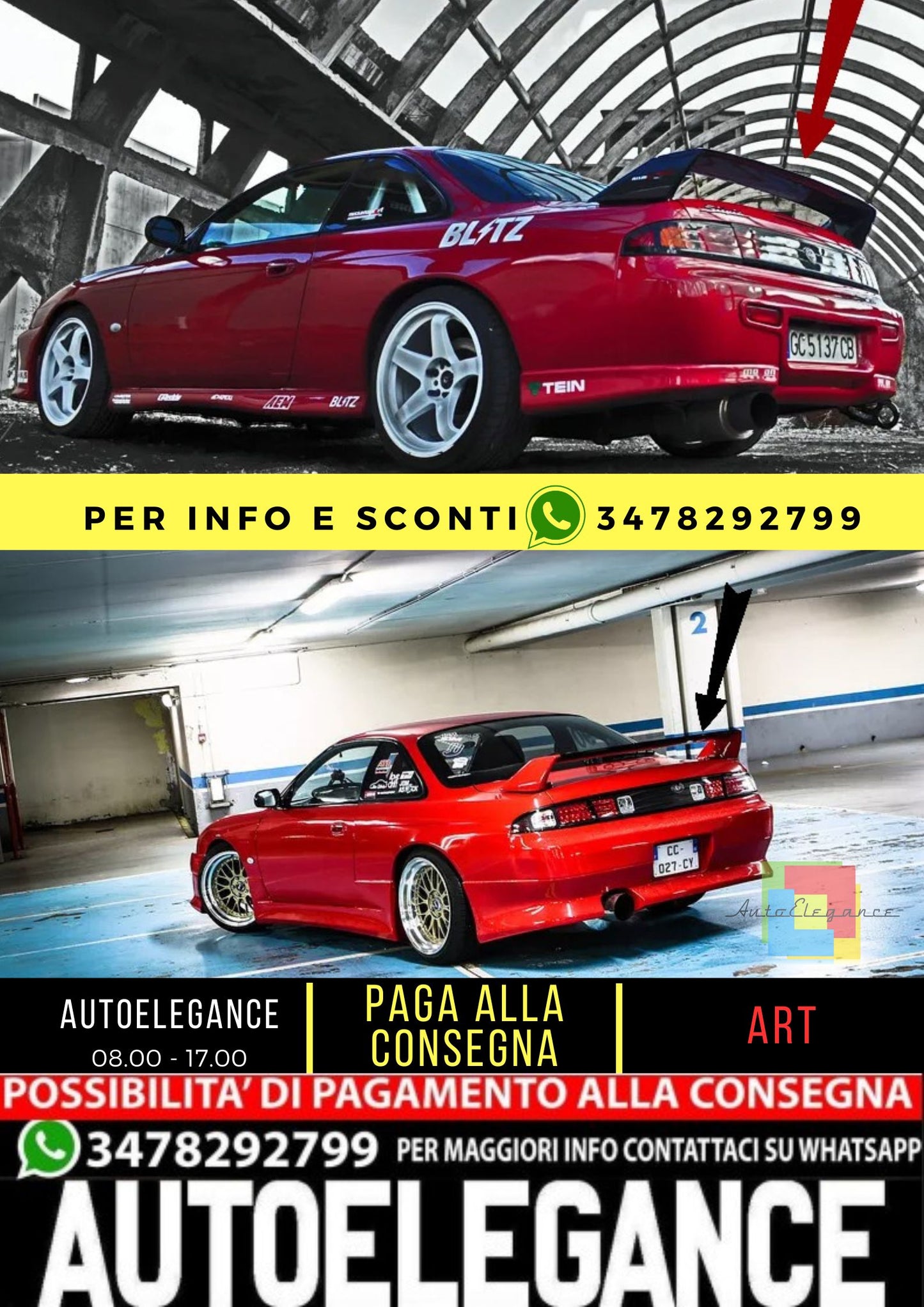 ✨KIT SPOILER ADATTO PER NISSAN S14 200SX 240SX✨