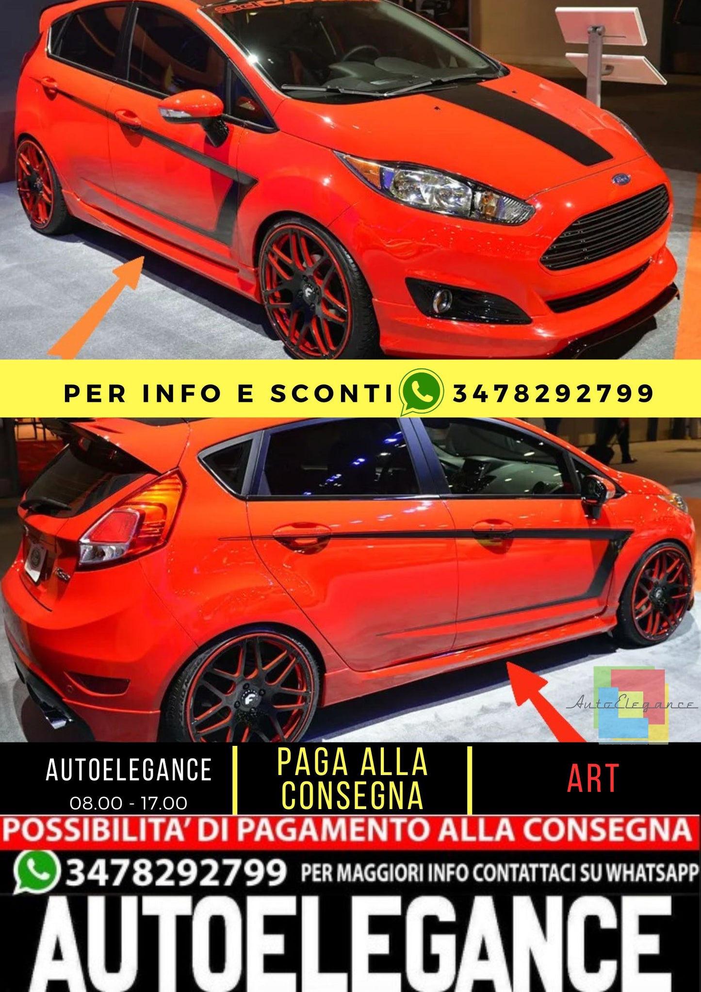 🤩KIT MINIGONNE ADATTO PER FORD FIESTA 7 ( 2008-2017 )🤩