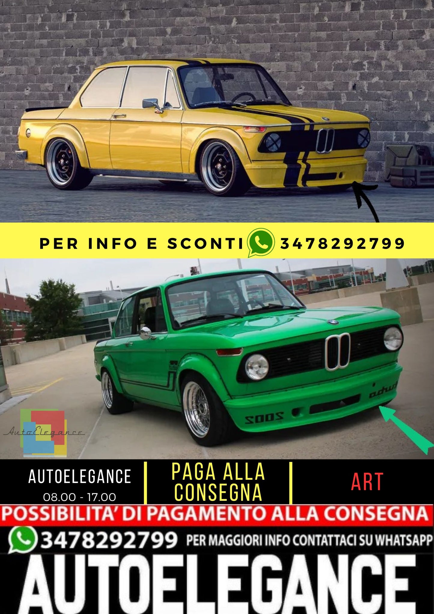 ⭐PARAURTI ADATTO PER BMW 02 SERIES E10 E20 ( 1967-1977)⭐