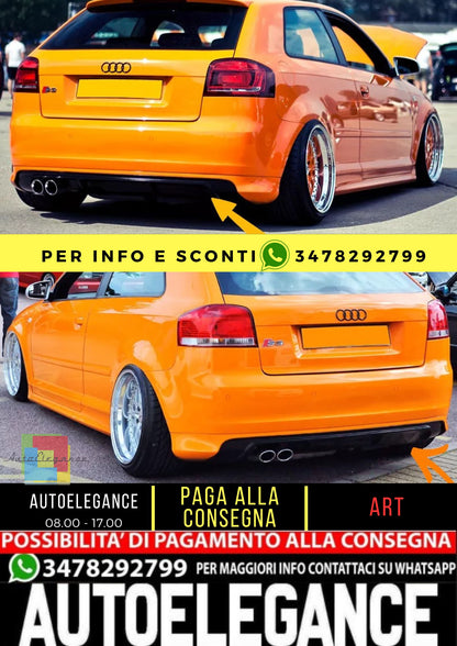 😎KIT PARAURTI POSTERIORE ADATTO PER AUDI A3 8P😎