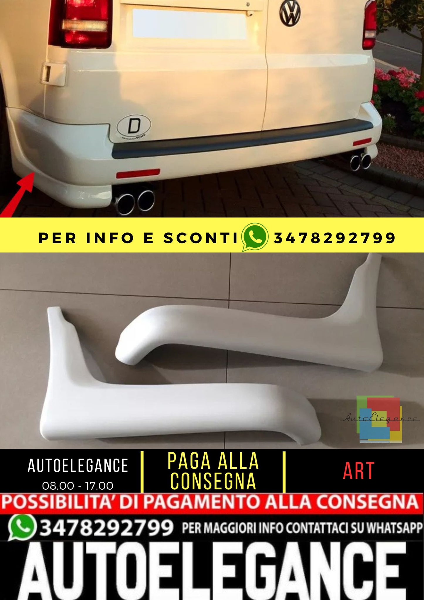 🔥KIT FLAPS POSTERIORE VW T5 TRANSPORTER / MULTIVAN ( 2003-2015 )🔥