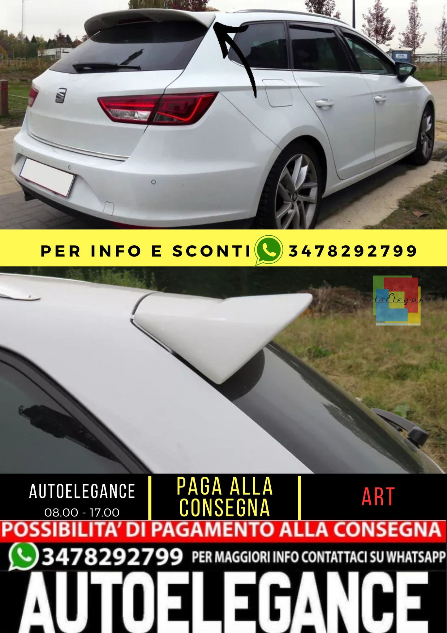 🤍KIT SPOILER ADATTO PER SEAT LEON 5F8 ST SPORTS🤍