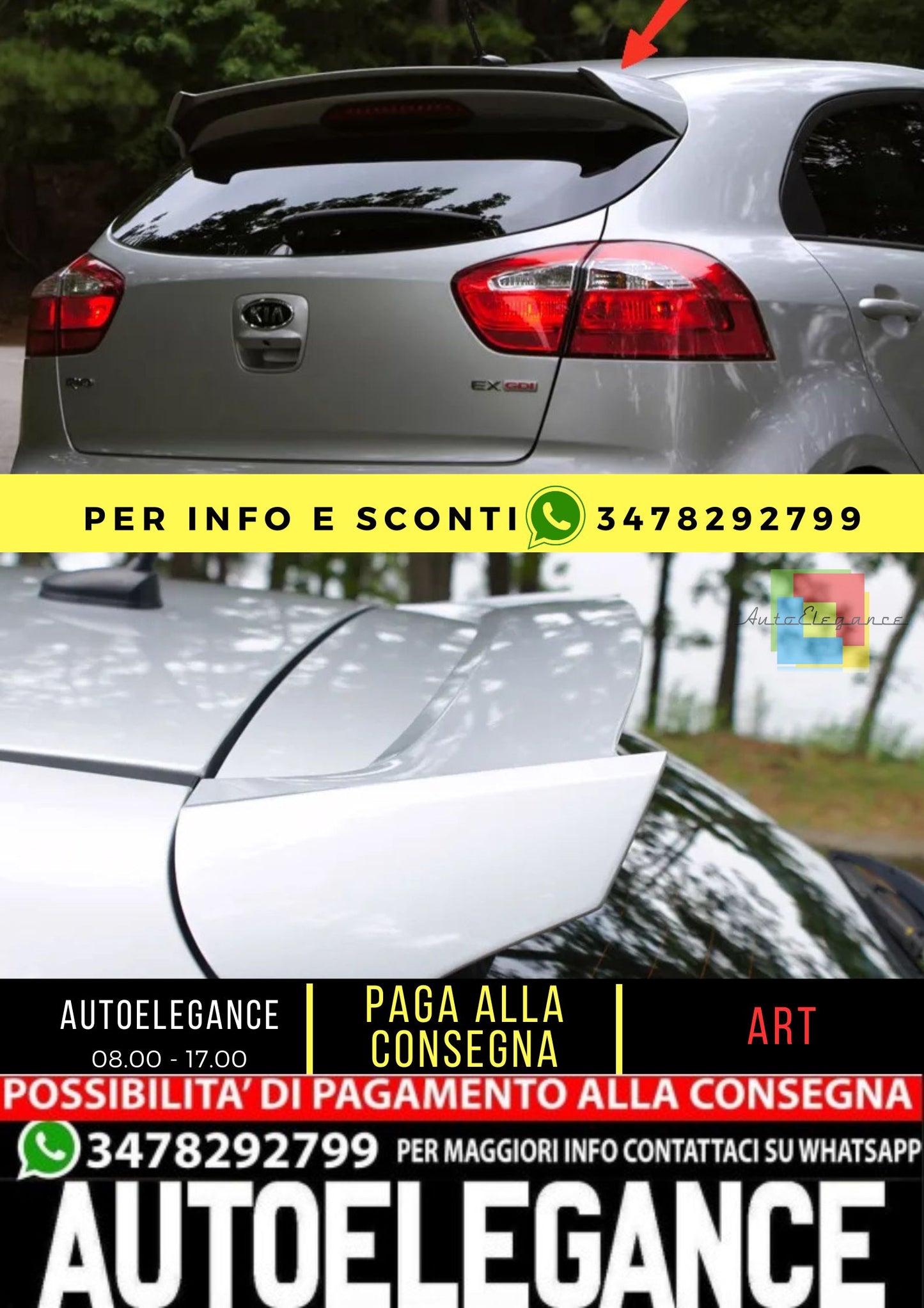 💙KIT SPOILER ADATTO PER KIA RIO MK3💙
