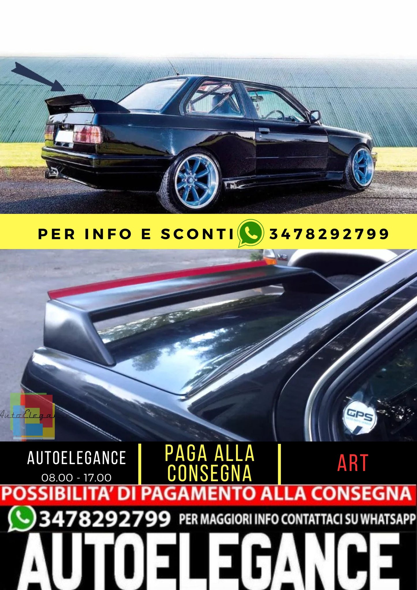 KIT SPOILER ADATTO PER BMW SERIE 3 E30