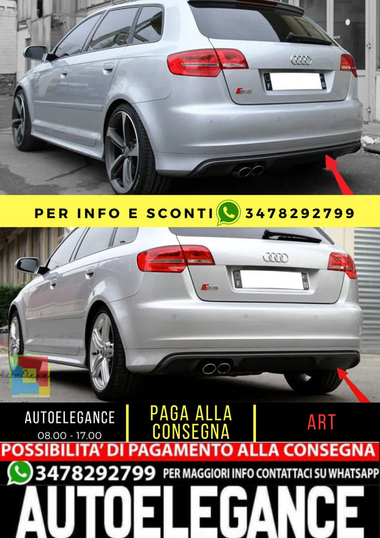❤️SOTTOPARAURTI POSTERIORE ADATTO PER AUDI A3 8P SPORTBACK S3 2005-2008 )❤️