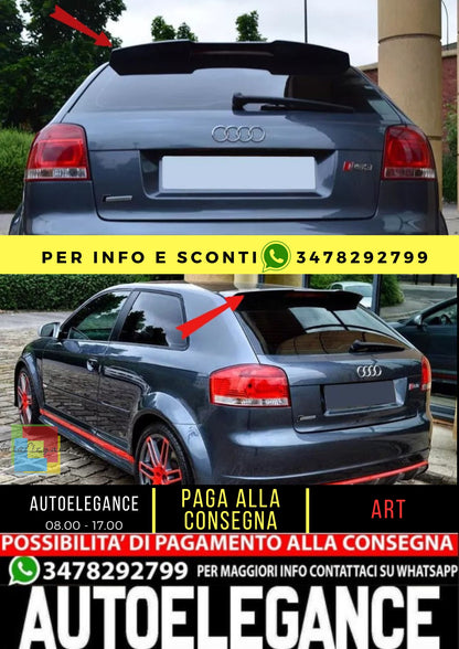 🖤KIT SPOILER ADATTO PER AUDI A3 8P 3 PORTE RS3 STILE ( 2003-2012 )🖤