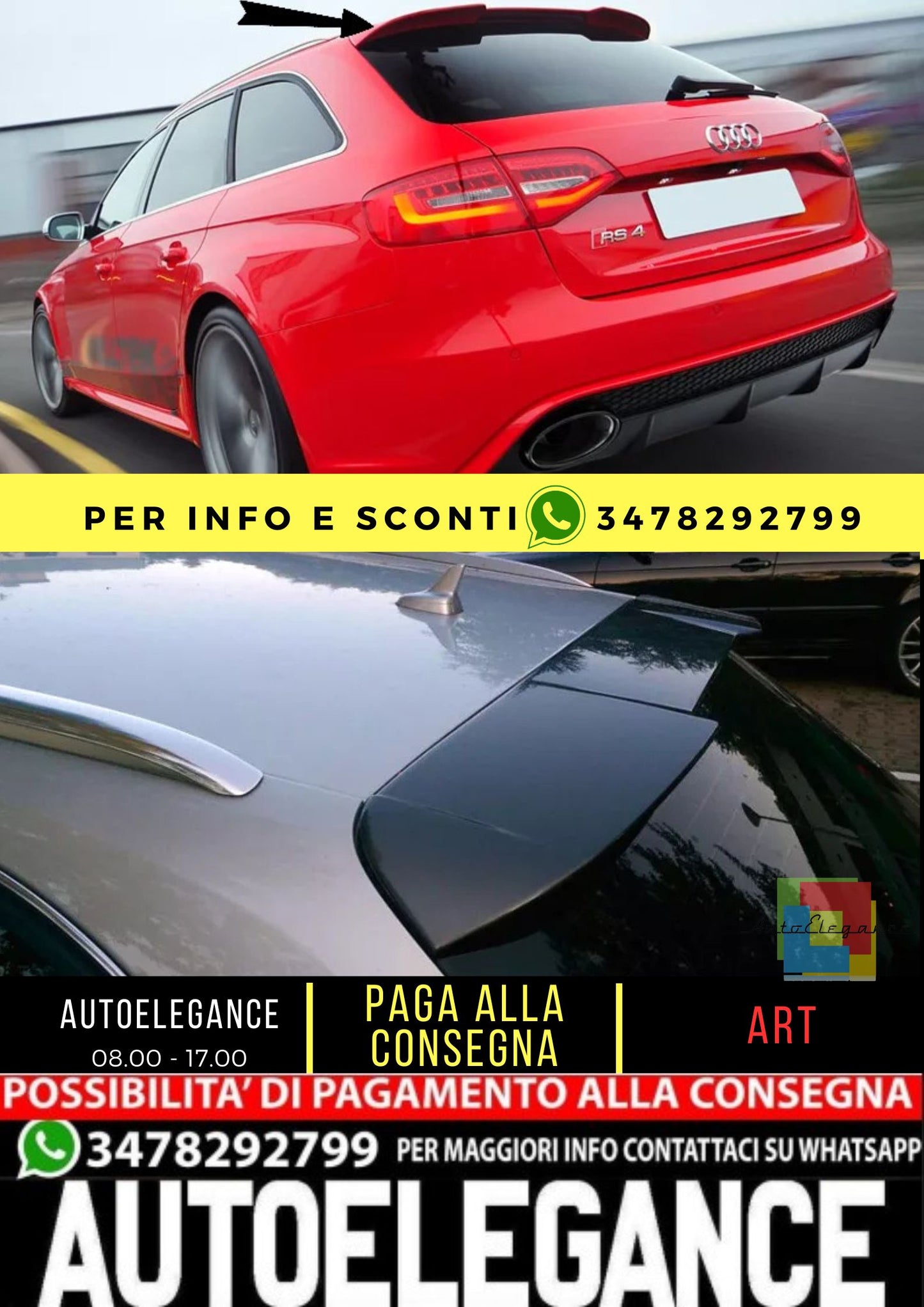 😎SPOILER KIT SUITABLE FOR AUDI A4 B8😎 