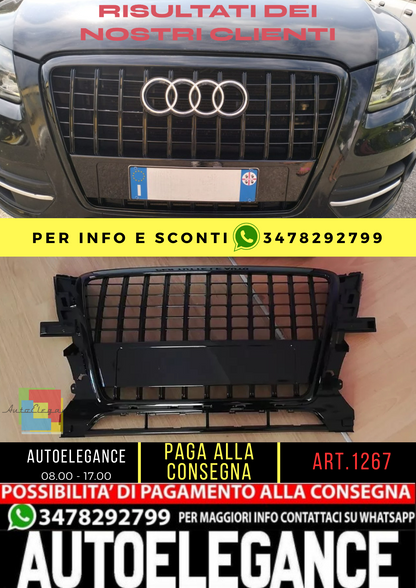 ✨1267 GRIGLIA ADATTA PER AUDI Q5 8R 2008-2012 LOOK SLINE SQ5 NERO LUCIDO✨