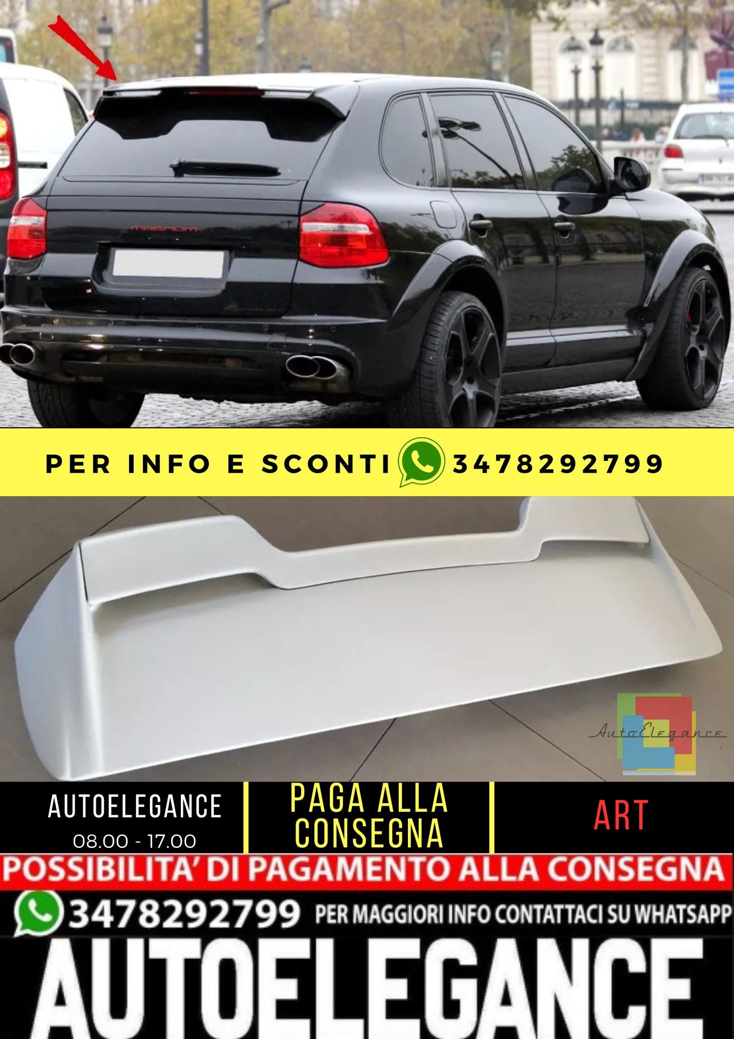 SPOILER KIT SUITABLE FOR PORSCHE CAYENNE 955 957