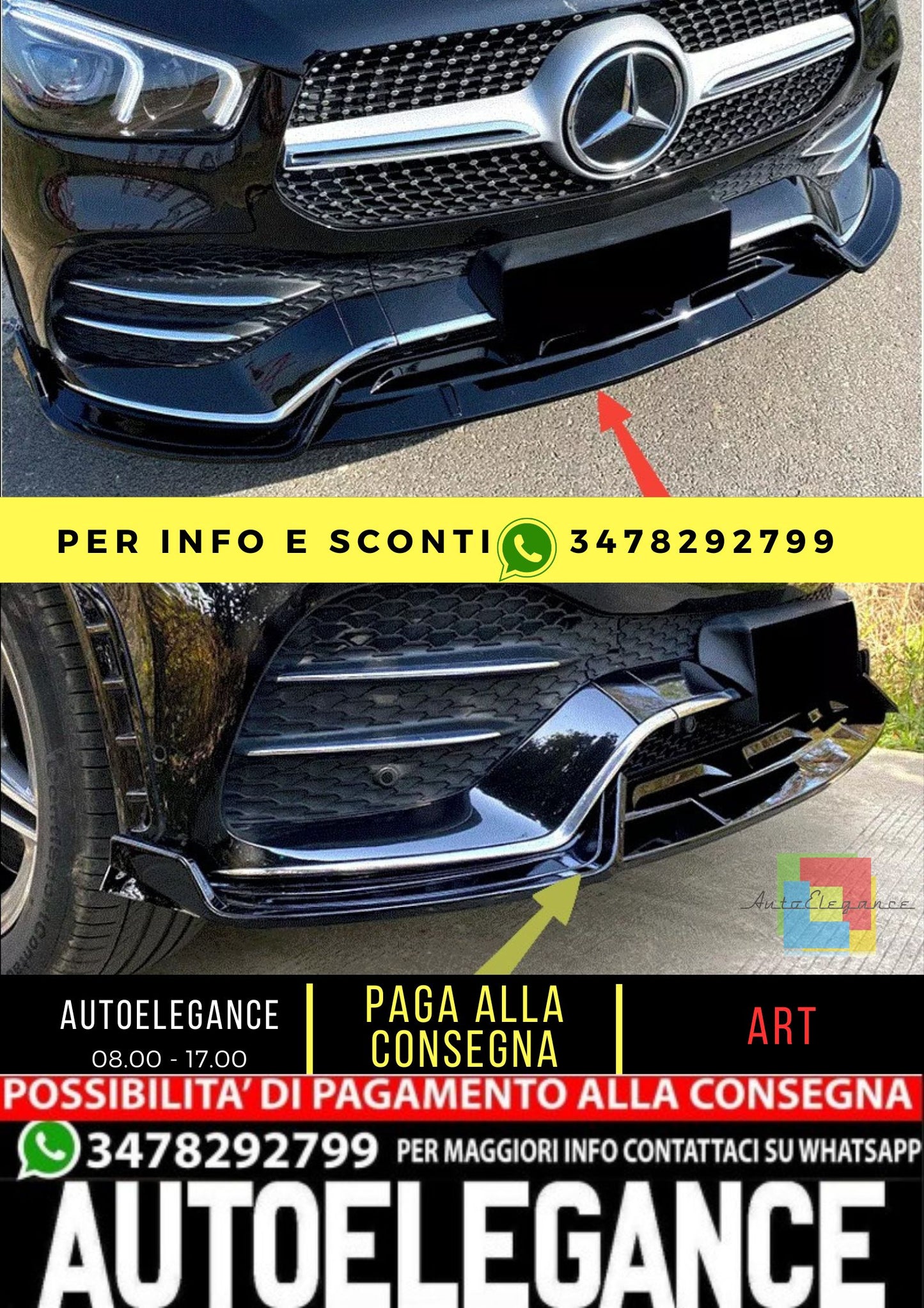 💯KIT SPLITTER ADATTO PER  Mercedes C167 V167 GLE💯
