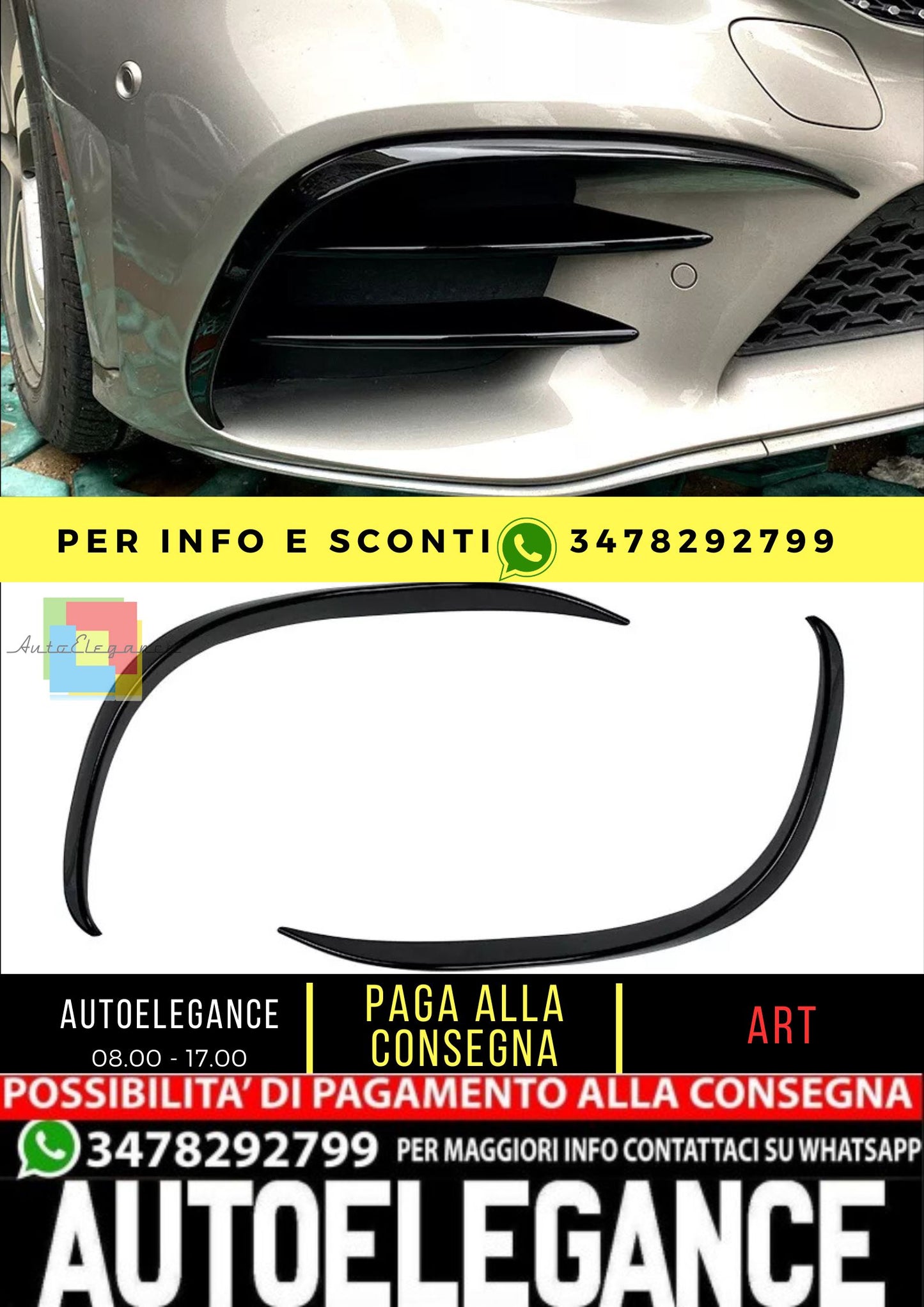 ✨KIT AERO FLOPS ADATTO PER MERCEDES W205 C-CLASS AMG LINE (FACELIFT)✨