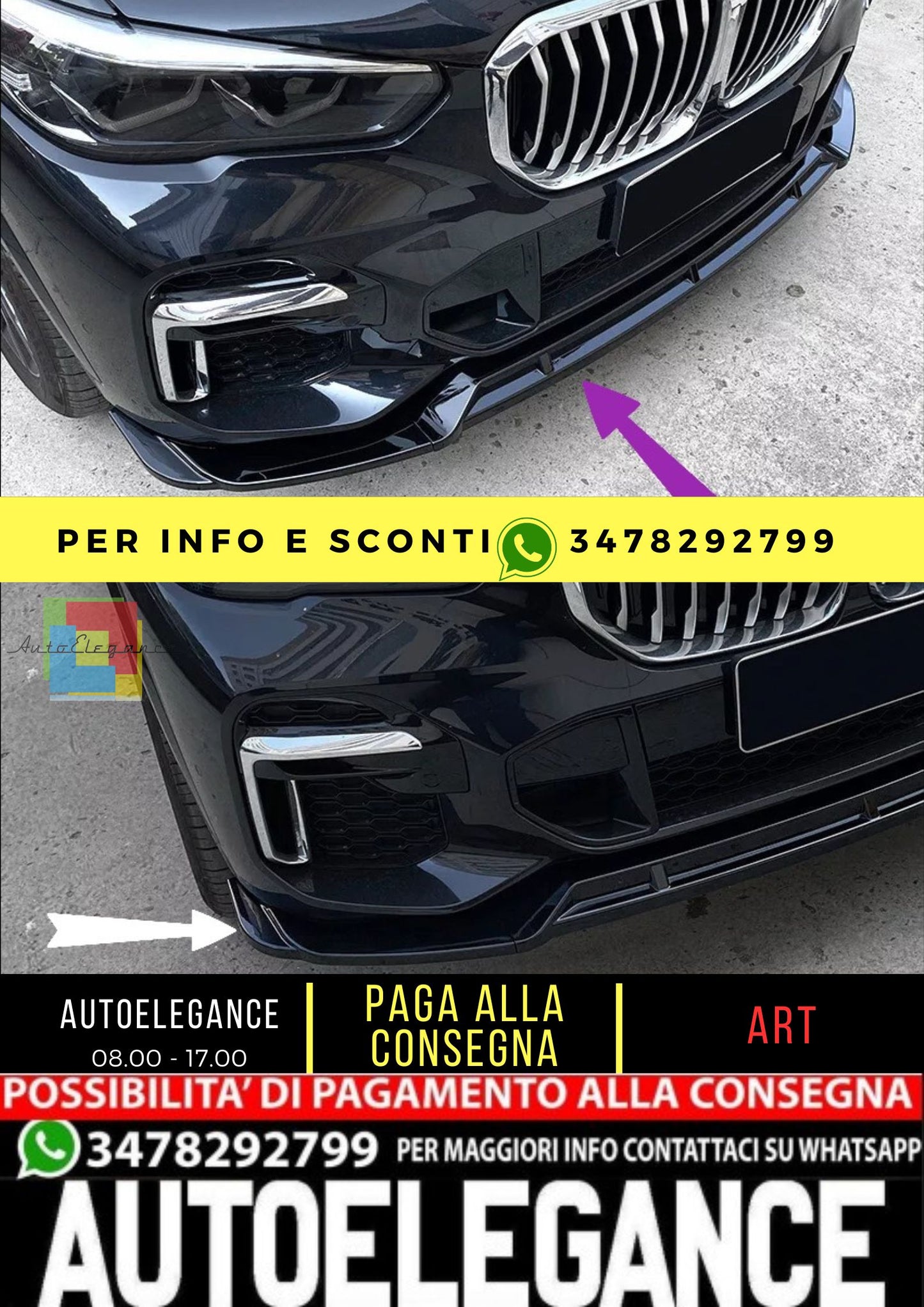 🖤KIT SPLITTER ADATTO PER BMW X5 G05🖤