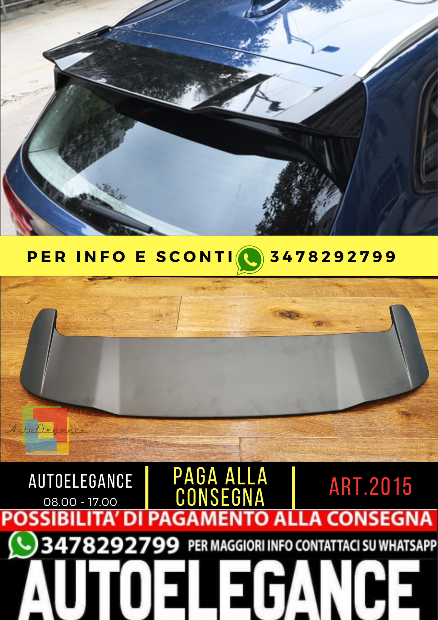 ⭐2015 SPOILER ADATTO PER BMW X3 G01 G08 2017+ GREZZO⭐