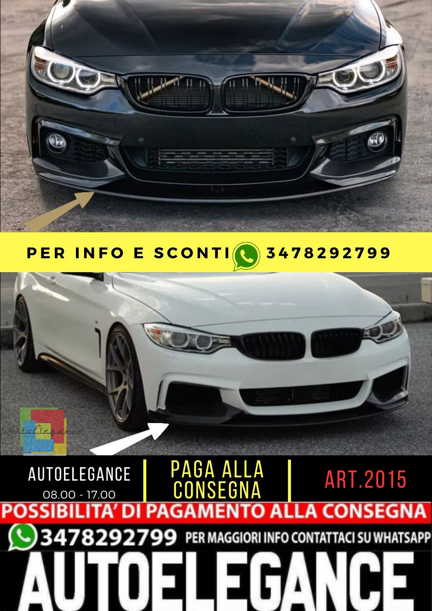 🤩SPLITTER ADATTO PER  BMW Serie 4 F32 F33 F36🤩