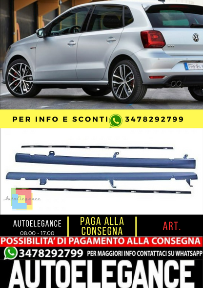 ⭐MINIGONNE LATERALI ADATTI PER VW POLO 6R LOOK RLINE⭐