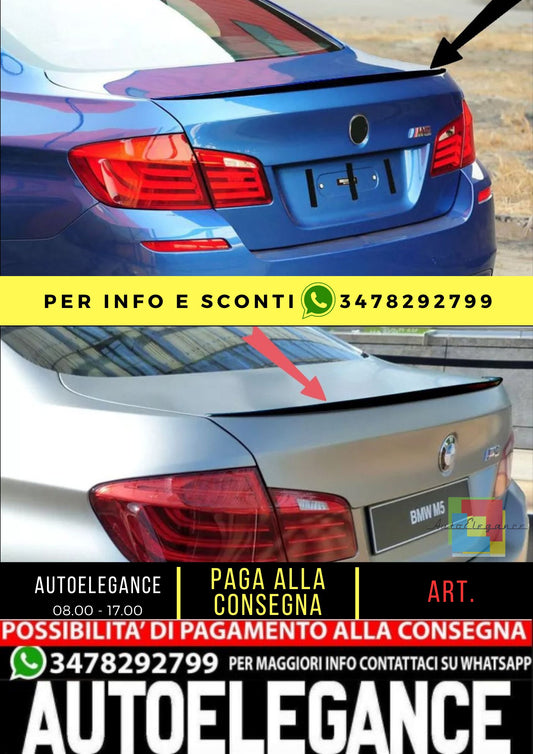 ⚡KIT SPOILER NERO LUCIDO ADATTO PER BMW Serie 5 F10⚡