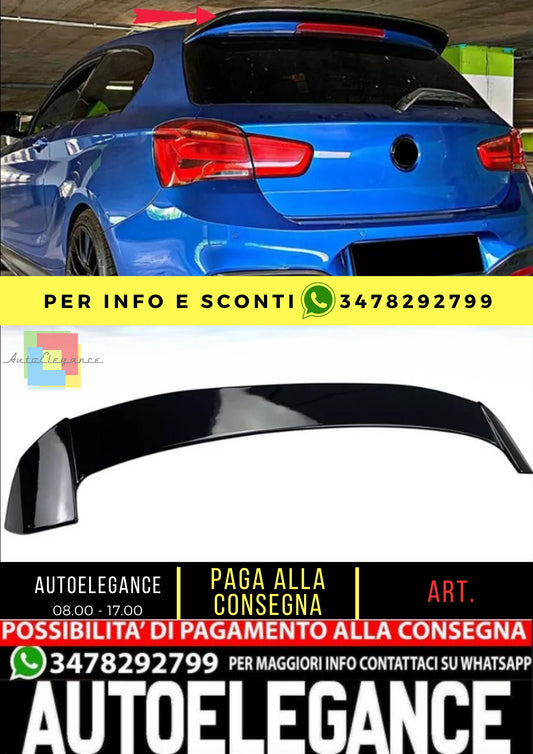 SPOILER NERO LUCIDO ADATTO PER  BMW serie 1 F20 F21