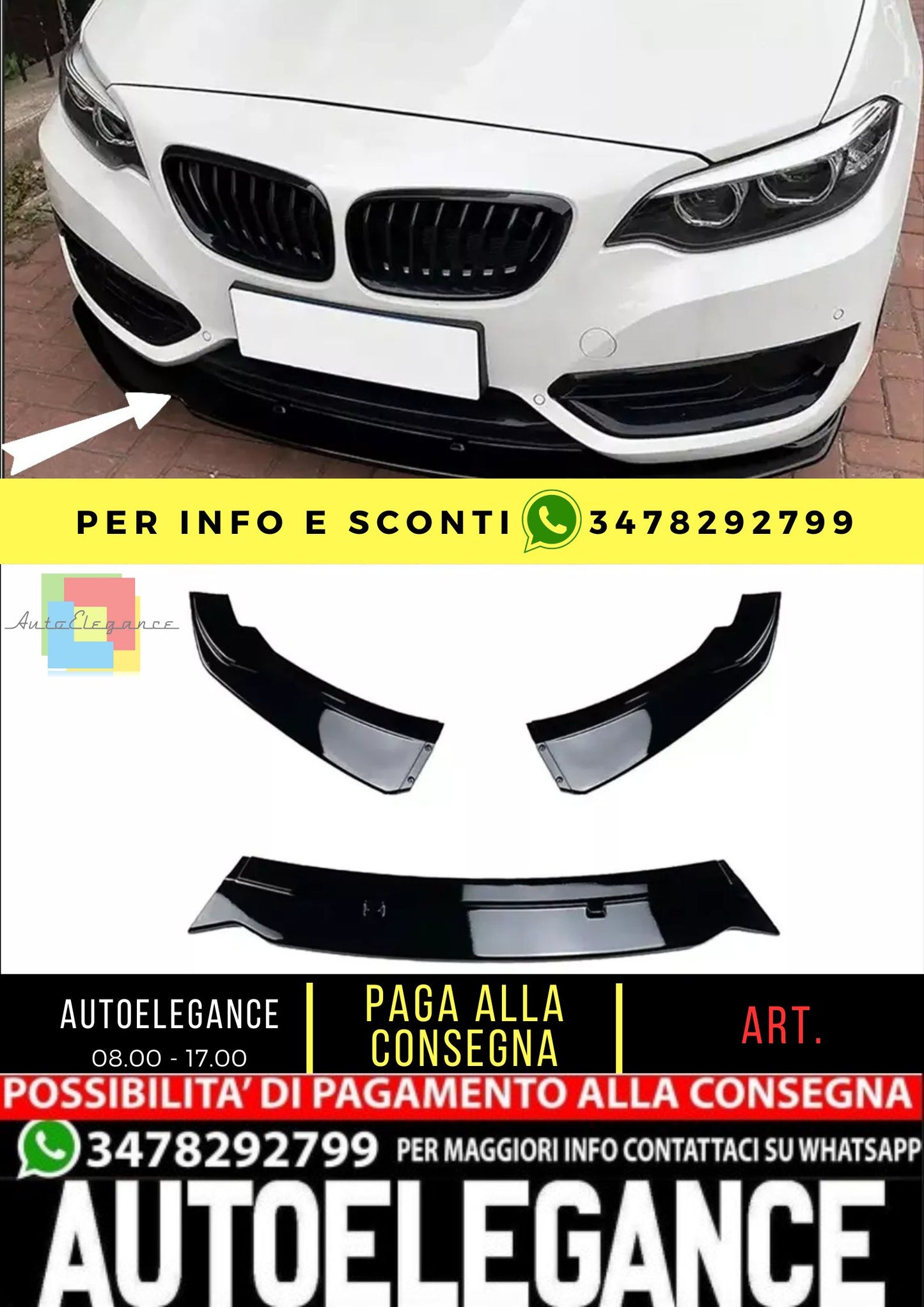🌻SPLITTER ADATTO PER  BMW F22 F23🌻
