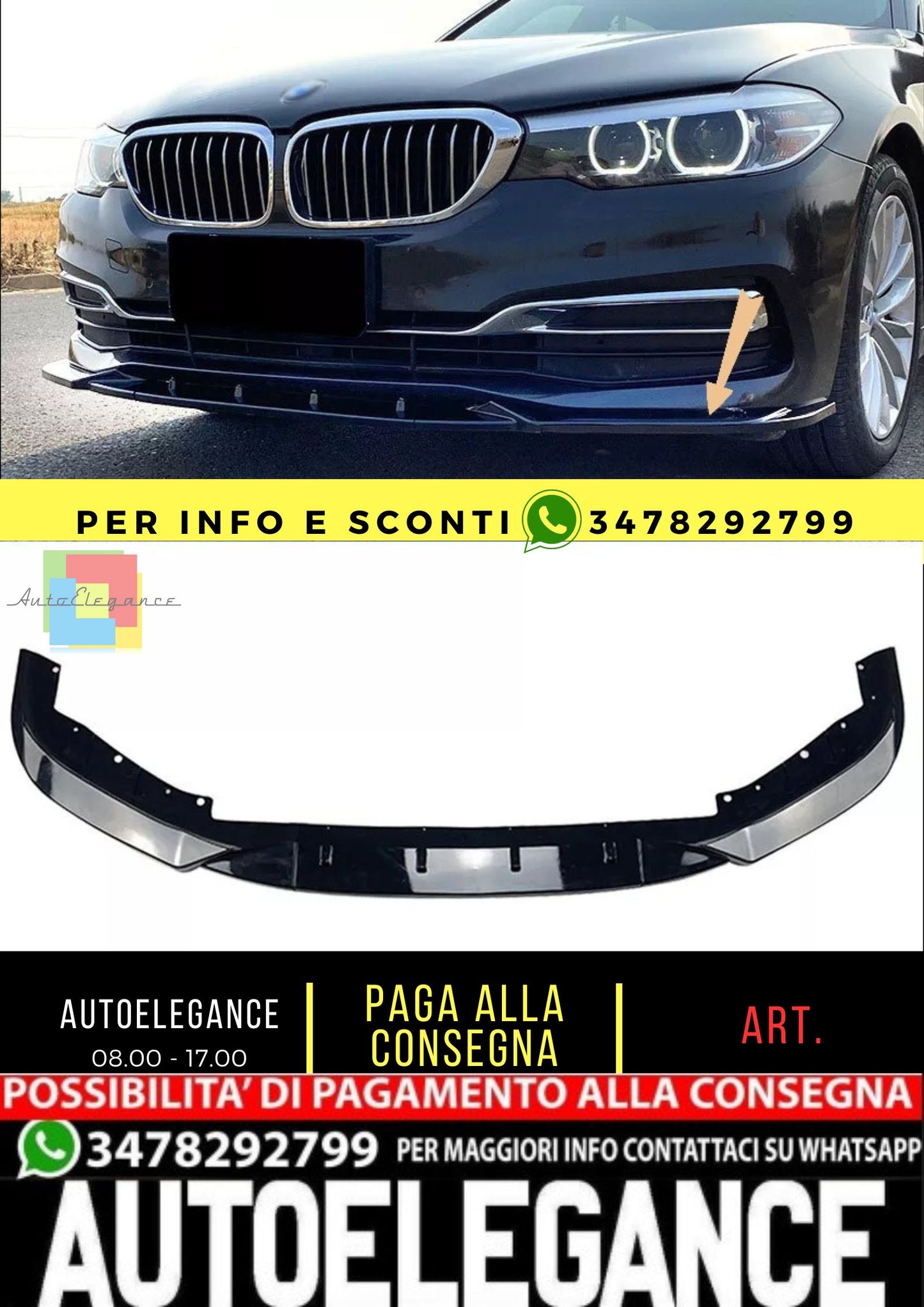 🤩SPLITTER ADATTO PER   BMW Serie 5 G30 G31🤩