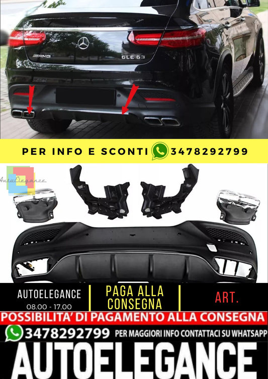 Diffusore + terminali di scarico adatto per Mercedes C292 GLE COUPE