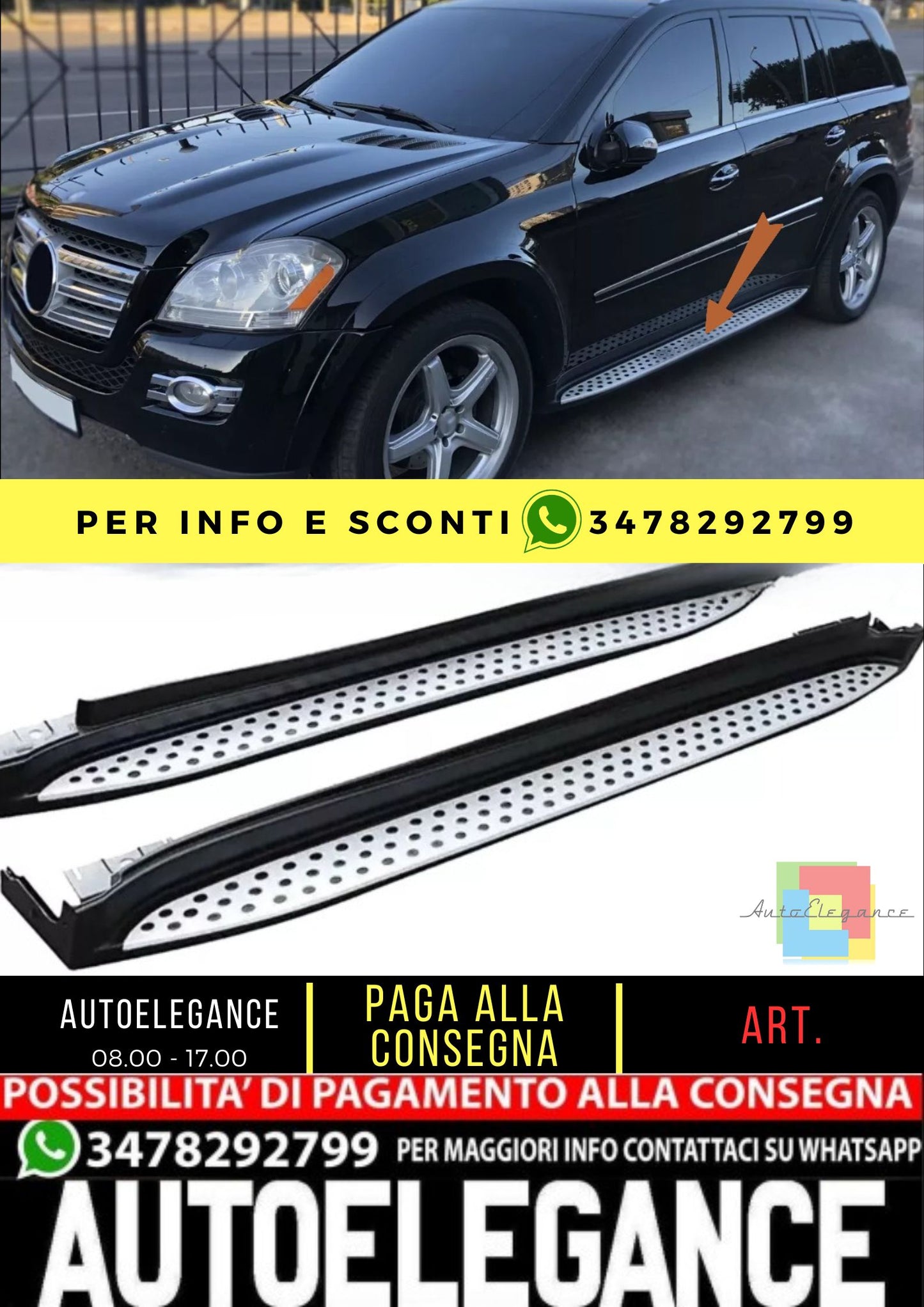 KIT MINIGONNE ADATE PER Mercedes X164 GL 2006-2012