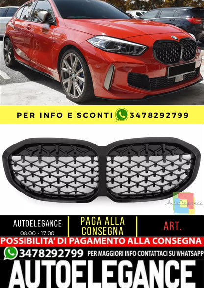 💯GRIGLIA  NERO LUCIDO ADATTE PER BMW SERIE 1 F40💯