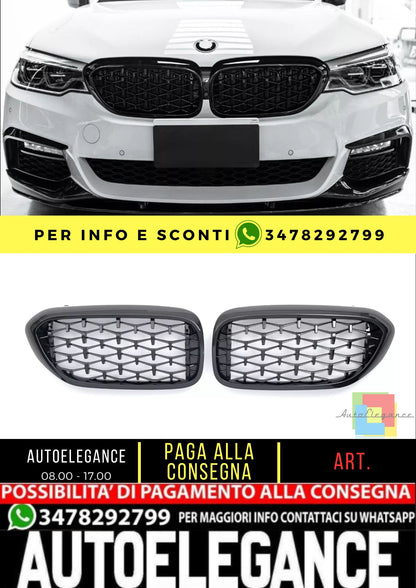 GRIGLIA DIAMANTATA NERO LUCIDO ADATTO PER BMW SERIE 5 G30 G31